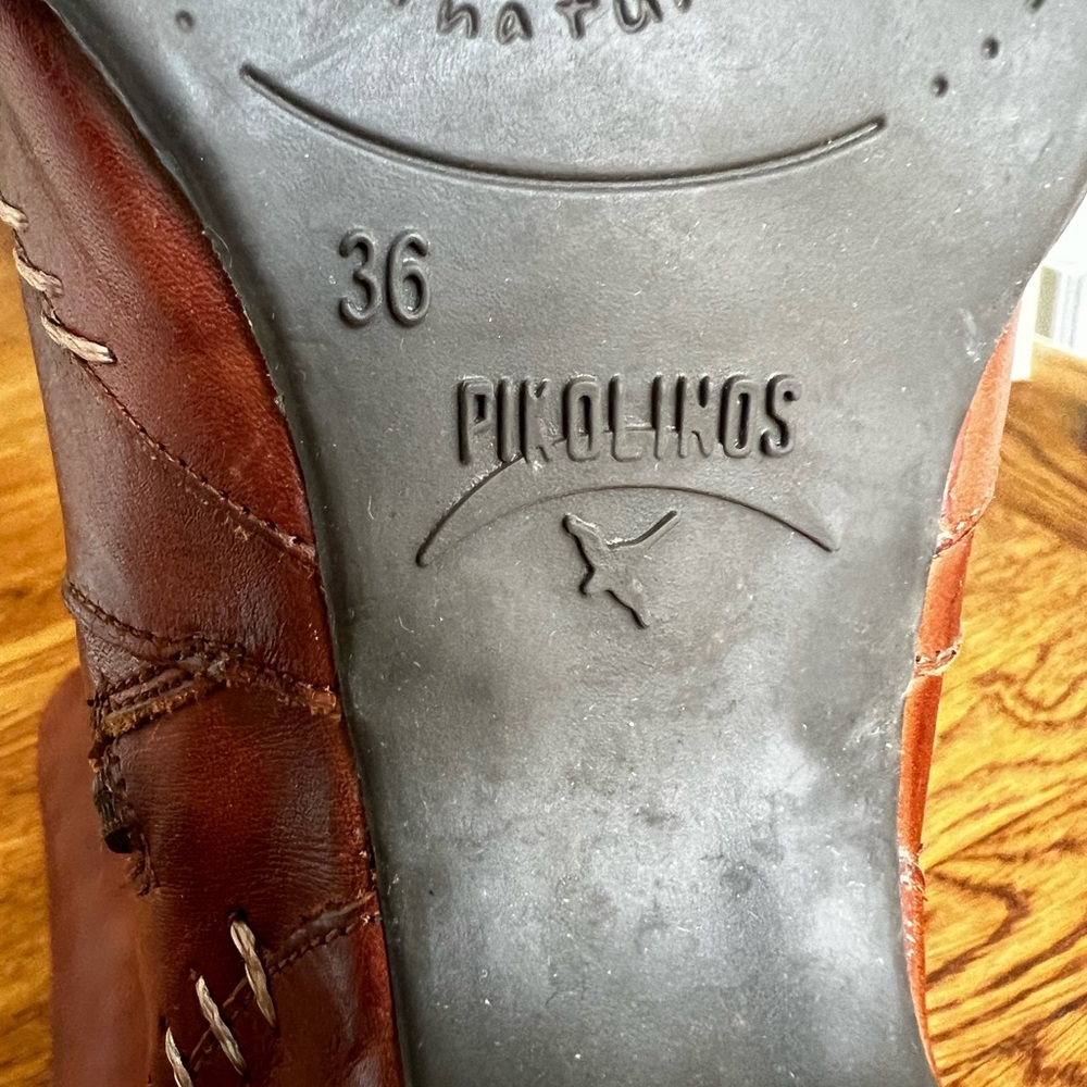 PIKOLINOS‎ Tall Leather Heeled Boots Stitching Sleek Stitched Old Money Rich 36 - Picture 8 of 16